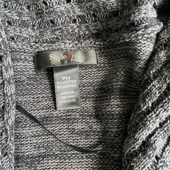 STYLE & CO women’s gray cardigan/size PM - Picture 5 of 7
